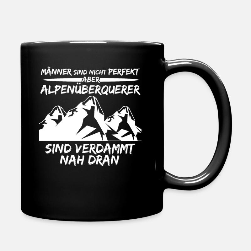 Alpenüberquerung Alpen Alpenüberquerer - Tasse einfarbig - Schwarz
