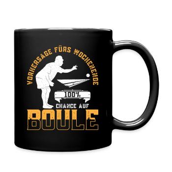 Boule Petanque - Tasse einfarbig - Schwarz - Rechts