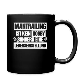 Mantrailing - Tasse einfarbig - Schwarz - Rechts