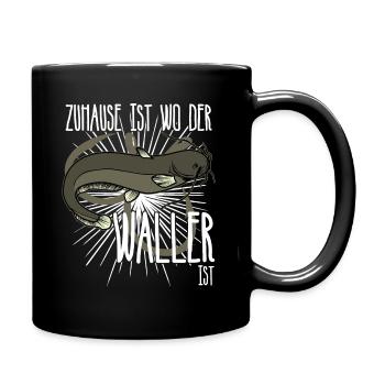 Angeln Fischer Waller Fisch Angler - Tasse einfarbig - Schwarz - Rechts
