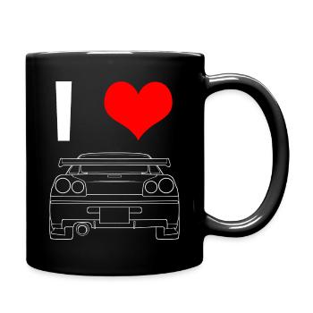 I LOVE GTR - Tasse einfarbig - Schwarz - Rechts