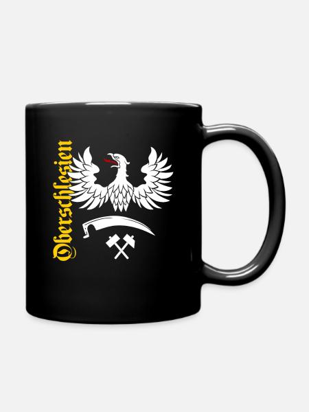 Oberschlesien Schlesischer Adler Schlesier - Tasse einfarbig - Schwarz