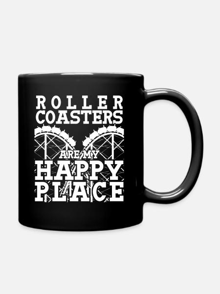 Roller Coaster Kirmes Roller Coasters - Full Colour Mug - black