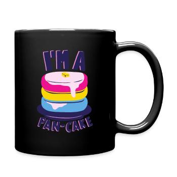 Pansexual Pride Flag LGBT Gay LGBTQ Awareness - Full Colour Mug - black - Right