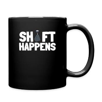 Manual Transmission And Vintage Stick Shift - Tasse einfarbig - Schwarz - Rechts