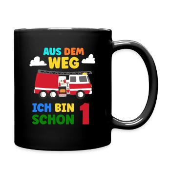 Aus dem Weg Ich bin schon 1 - 1. Geburtstag 1 - Tasse einfarbig - Schwarz - Rechts