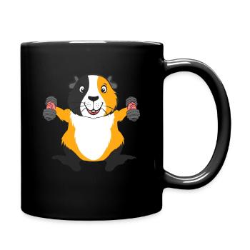 Guinea Pig Fitness Bodybuilding Gym - Full Colour Mug - black - Right