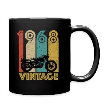 53 years anniversary biker born in 1968 motorcycle gift - Full Colour Mug - black - Right