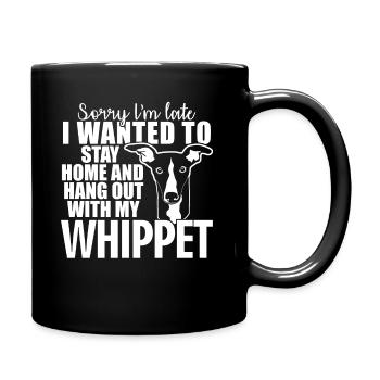 Whippet blague chien lévriers - Mug uni - noir - Droite