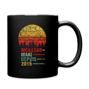 Bester Ehemann seit 2015 6 Jahre Ehe - Tasse einfarbig - Schwarz - Rechts