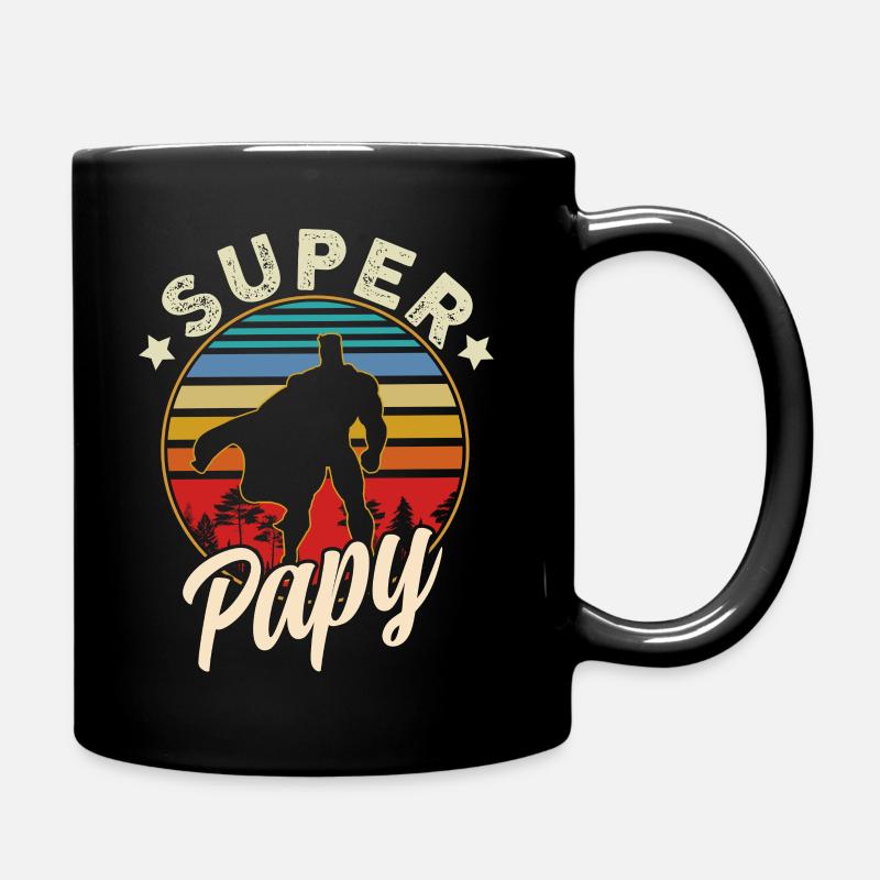 Papy super-heros - Mug uni - noir