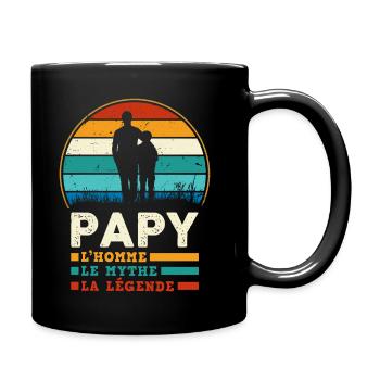 Mon Papy, l'homme, le mythe la légende et mon pote - Mug uni - noir - Droite