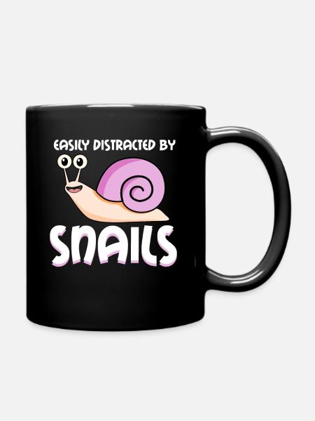 Snails Saying Snails Snail - Full Colour Mug - black