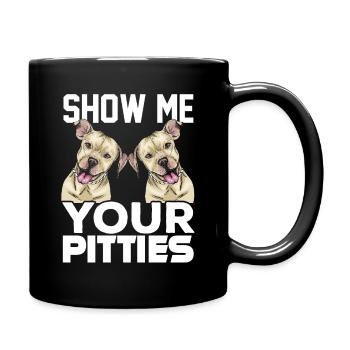 Pitbull Dog Lover Dog Bullterier - Full Colour Mug - black - Right