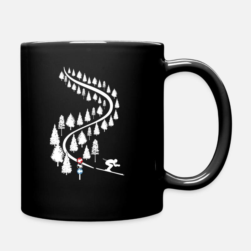 Skiing, skiing in the snow. Apres Ski SkiEr - Full Colour Mug - black