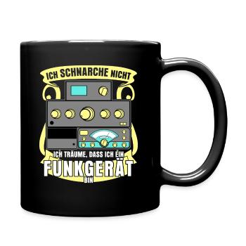 Amateurfunk Schnarchen Amateurfunker - Tasse einfarbig - Schwarz - Rechts