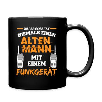 Amateurfunk Funkgerät Amateurfunker - Tasse einfarbig - Schwarz - Rechts