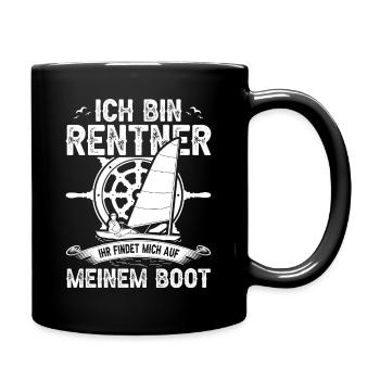 Segeln Segler Segelboot Rentner - Tasse einfarbig - Schwarz - Rechts
