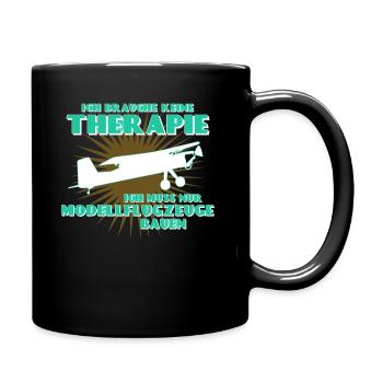 Modellflug Modellflieger Modellflugzeug - Tasse einfarbig - Schwarz - Rechts