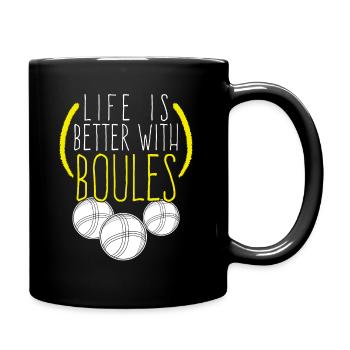 Pétanque Boule Boccia Boulekugeln - Mug uni - noir - Droite