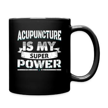 L’acupuncture est mon superpouvoir - Mug uni - noir - Droite