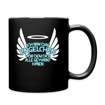 Engel Fasching Halloween Engelchen - Tasse einfarbig - Schwarz - Rechts