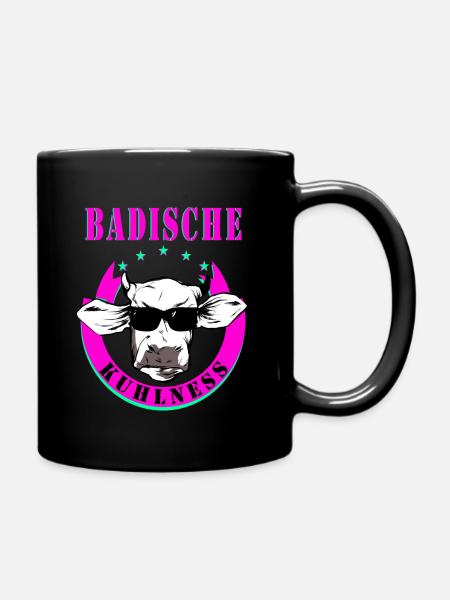 Badisch Kuhlness Badner - Tasse einfarbig - Schwarz