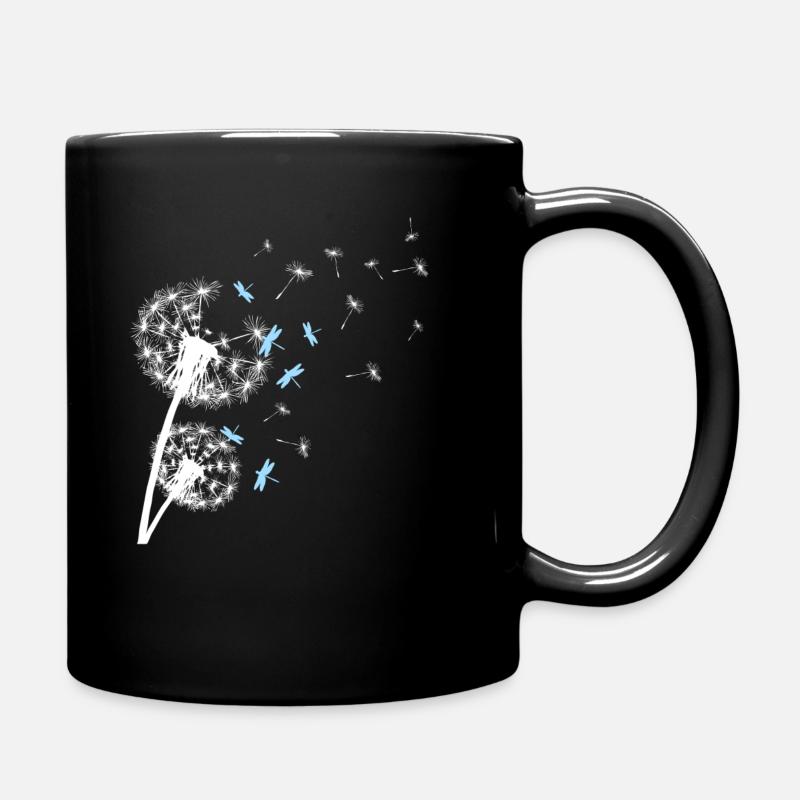 Libelle Pusteblume Dragonflies Libellen - Tasse einfarbig - Schwarz