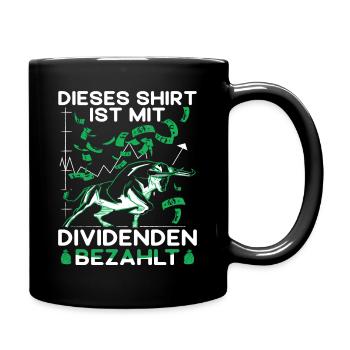 Aktien Dividenden Investor Börsen - Tasse einfarbig - Schwarz - Rechts