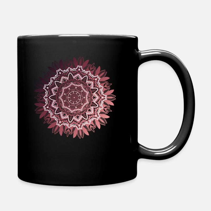 Indian mandala with fine gradient - Full Colour Mug - black