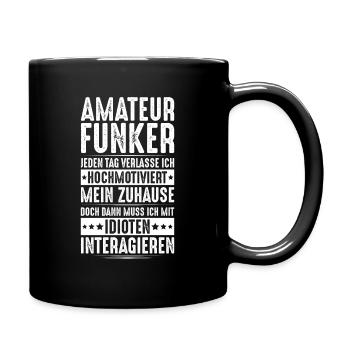 Amateurfunker Amateurfunk Radio Ham Amateur Radio - Tasse einfarbig - Schwarz - Rechts