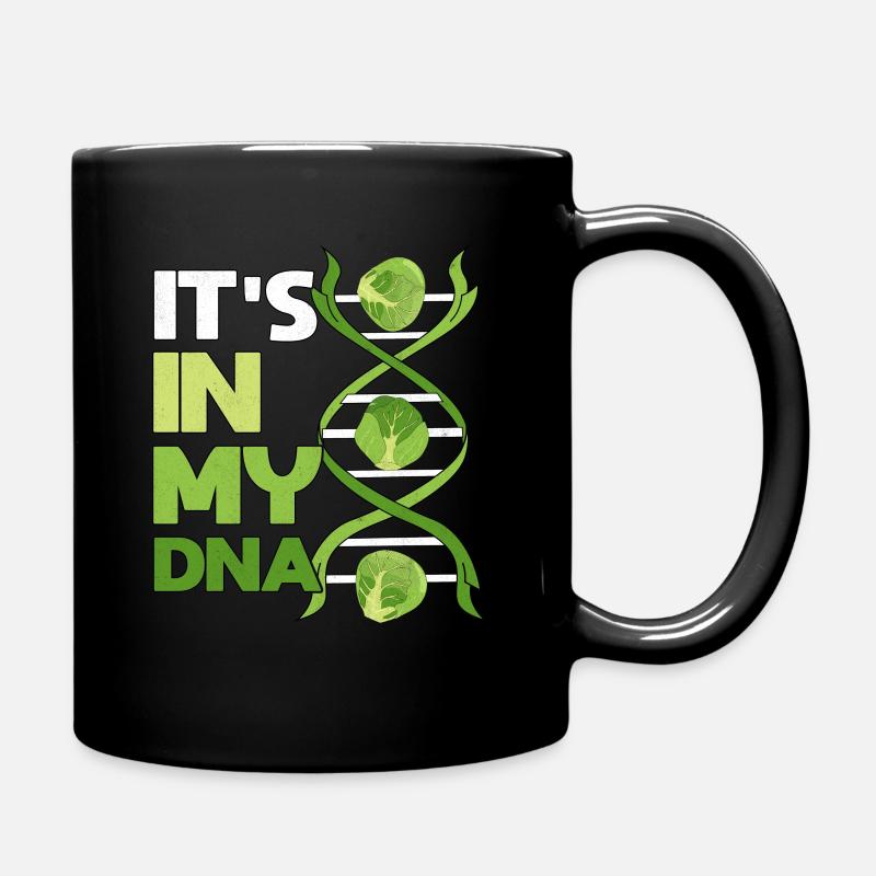 ITS IN MY DNA, Brüsseler Kohl, Rosenkohl - Tasse einfarbig - Schwarz
