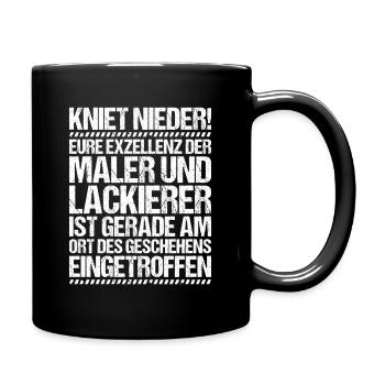 Maler und Lackierer Malerin Lackiererin Painter - Tasse einfarbig - Schwarz - Rechts