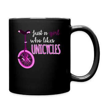Unicycle I like unicycle unicyclist - Full Colour Mug - black - Right