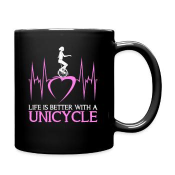 Unicycle Unicycle saying unicyclist - Full Colour Mug - black - Right