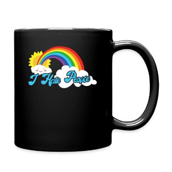 Cute Cloud - I hate people - Full Colour Mug - black - Right
