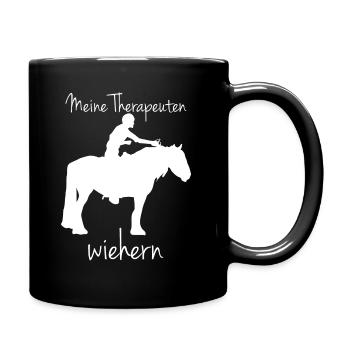 Irish Tinker Pferde Therapie Reiten - Tasse einfarbig - Schwarz - Rechts