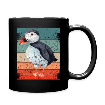 Puffin Parrot Lunde Bird Gift - Full Colour Mug - black - Right