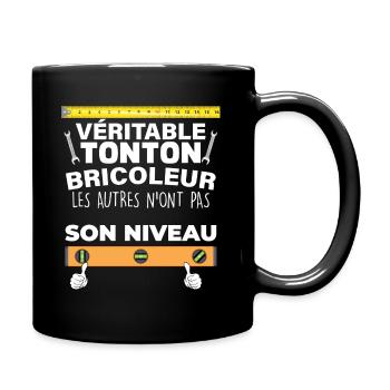 Tonton bricoleur humour citaiton pour mon oncle - Mug uni - noir - Droite