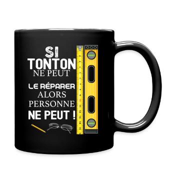 Mon Tonton réparateur qui déchire humour bricolage - Mug uni - noir - Droite