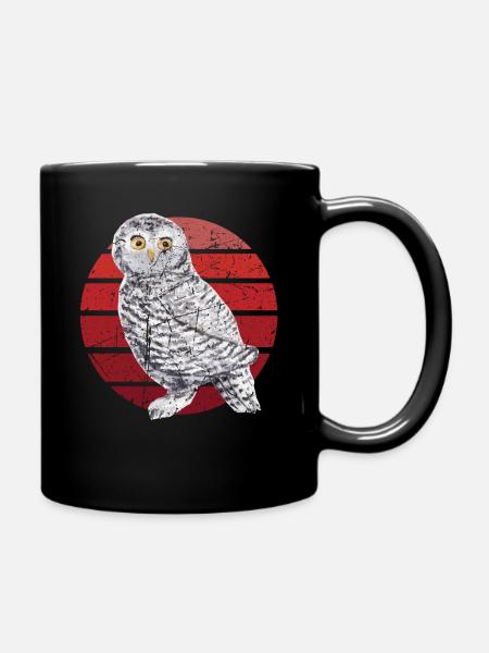 Eule Uhu Tier Waldtier Steinkauz Schleiereulen Fun - Tasse einfarbig - Schwarz