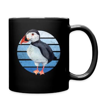 Puffin Parrot Lunde Bird Gift - Full Colour Mug - black - Right