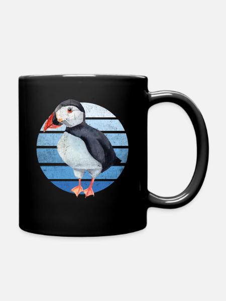 Papageitaucher Puffin Papagei Lunde Vogel Geschenk - Tasse einfarbig - Schwarz