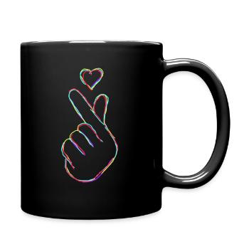 Kpop Fingers Korean Popmusik K-Pop - Tasse einfarbig - Schwarz - Rechts