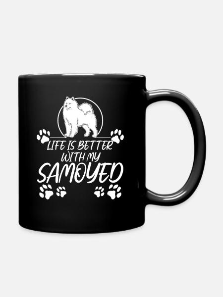 Samoyède Chiens Samoyède Dictons Chien - Mug uni - noir