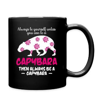Capybara Saying Capybara Capybaras - Full Colour Mug - black - Right