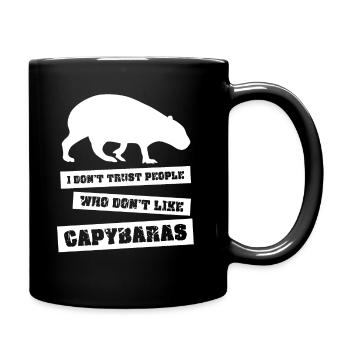 Capybara Jokes Capybara Capybaras - Full Colour Mug - black - Right