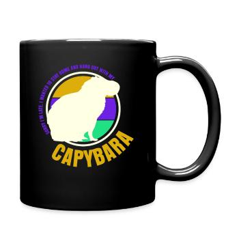 Capybaras Wasserschwein Capybara - Tasse einfarbig - Schwarz - Rechts