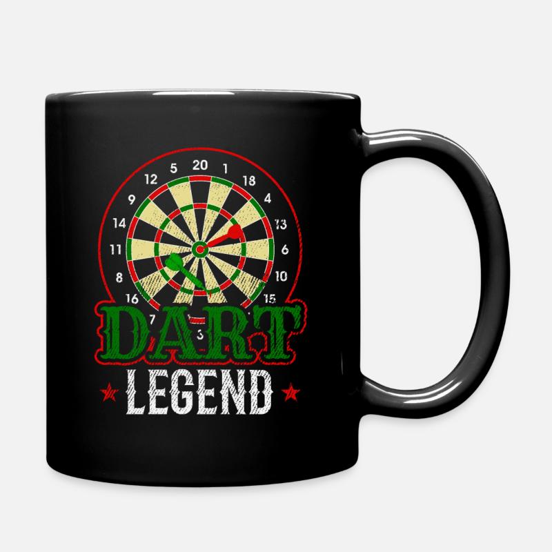 Dart Legend Darts Player Bullseye - Tasse einfarbig - Schwarz