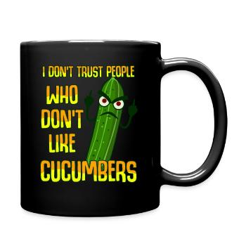 Cucumber Gardener Garden Vegetable Cucumbers - Full Colour Mug - black - Right